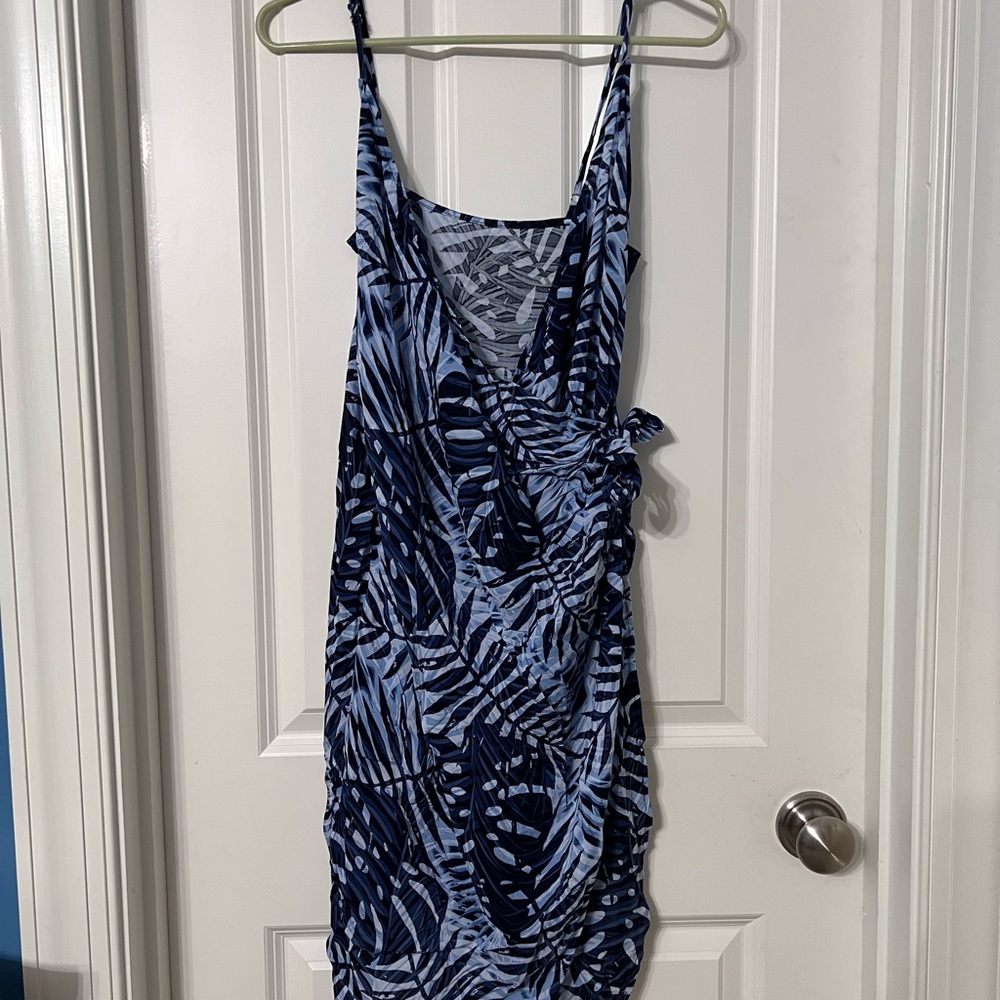 Cupshe Blue and Black Tropical Dress